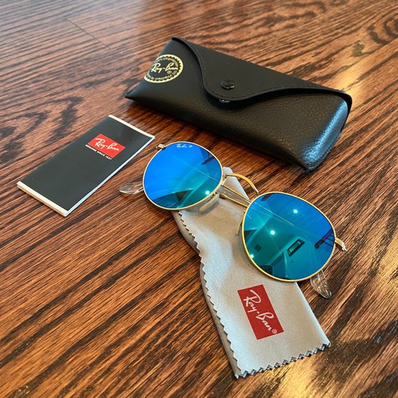 Ray Ban Round Sunglasses Polarized RB3447 50mm main image 7